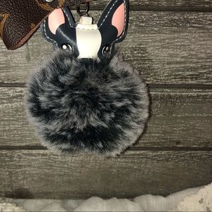 Dog keychain, Pom pom keychain, Purse charm